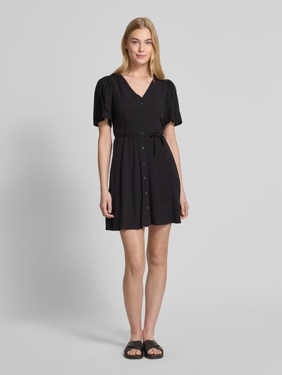 Vero Moda Tailliertes Minikleid aus reiner Viskose Modell 'ALBA' Black 1