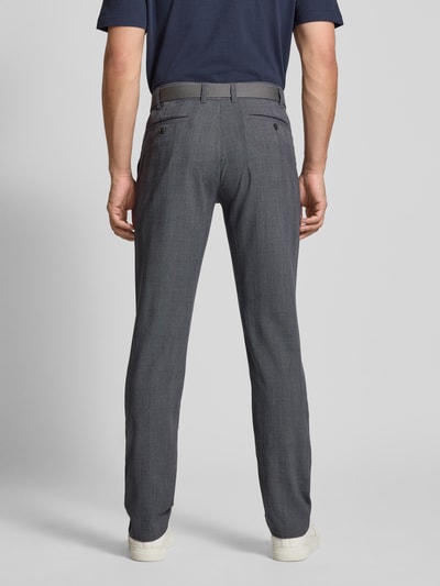 MCNEAL Slim fit broek met riem Marineblauw - 5