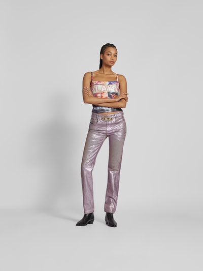 Diesel Jeans im schimmernden Design Metallic Rosa 1