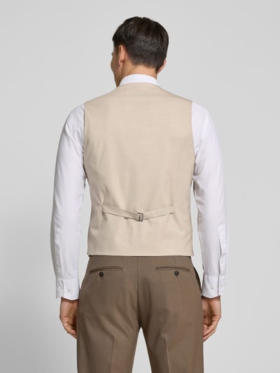 s.Oliver BLACK LABEL Slim Fit Anzugweste mit feiner Webstruktur Modell 'S.O PURE' Beige 5