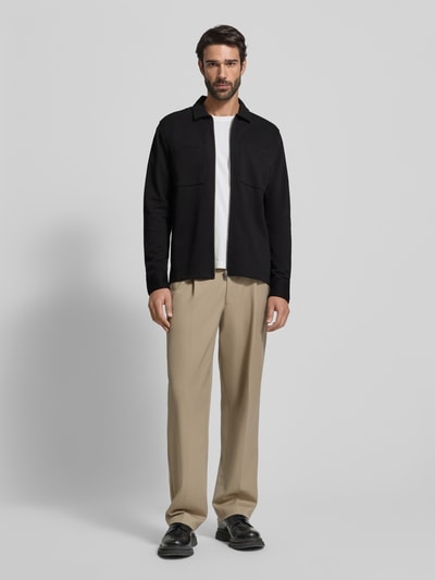 SELECTED HOMME Regular fit sweatjack van katoenmix, model 'JACKIE' Zwart - 1