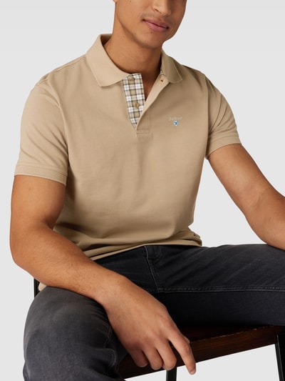 Barbour Poloshirt mit Logo-Stickerei Modell 'TARTAN' Sand 3