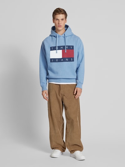 Tommy Jeans Hoodie mit Label-Print Bleu 1