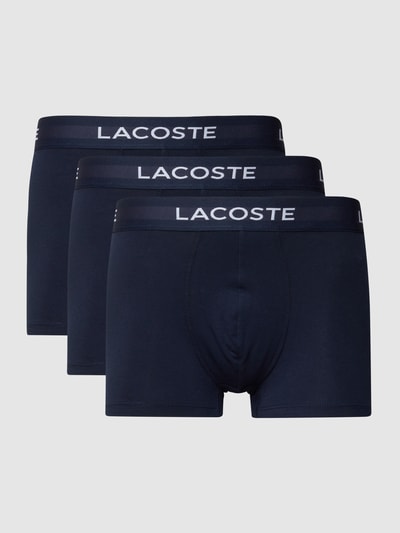 Lacoste Boxershort met logo in band in een set van 3 stuks Donkerblauw - 2