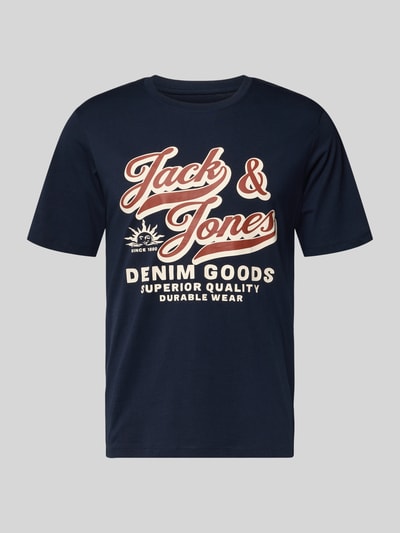 Jack & Jones T-shirt z nadrukiem z logo Granatowy 2