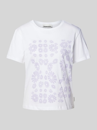 Armedangels T-shirt met bloemmotief, model 'MAARLA FLOWER POWAA' Wit - 2