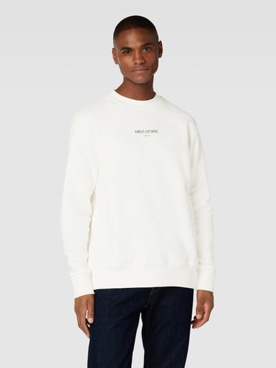 CARLO COLUCCI Sweatshirt mit gerippten Abschlüssen Offwhite 4