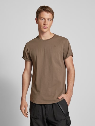 G-Star Raw T-Shirt mit Label-Print Schlamm 4