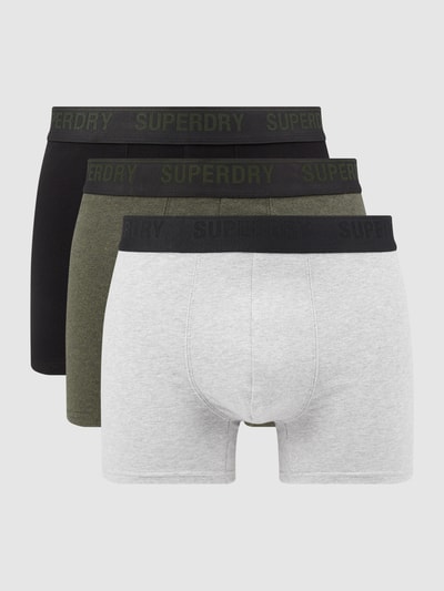 Superdry Obcisłe bokserki z dodatkiem streczu w zestawie 5 szt.  Oliwkowy 1