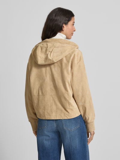 BOSS Regular fit leren jack van fijn schapensuède, model 'SALASA' Beige - 5