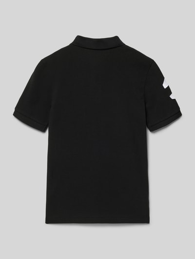 Produktfoto, Regular Fit Poloshirt aus reiner Baumwolle von Polo Ralph Lauren Teens, czarny, krój regular fit, logo, krótki rękaw, bawełna, piké