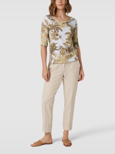 Marc Cain T-shirt met all-over motief Lichtblauw - 1