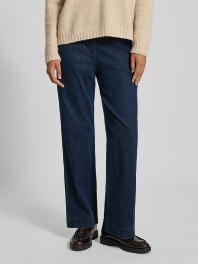 Raphaela By Brax Flared jeans met elastische band, model 'Pam' Marineblauw - 4