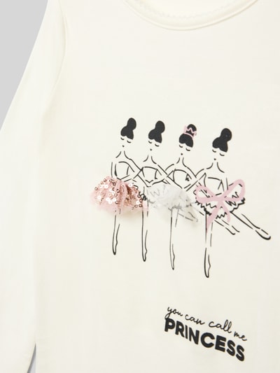 s.Oliver RED LABEL Regular Fit Langarmshirt aus reiner Baumwolle Offwhite 2