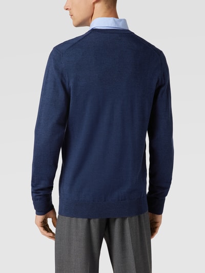Christian Berg Men Strickjacke im Slim Fit Dunkelblau meliert 5