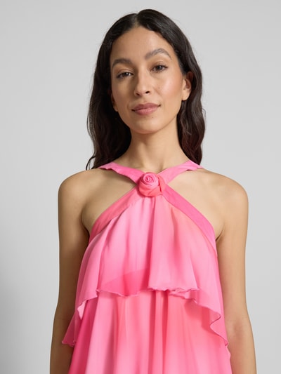 Vero Moda A-Linien Abendkleid mit tiefem Rückenausschnitt Modell 'FELICIA' Rosa 3