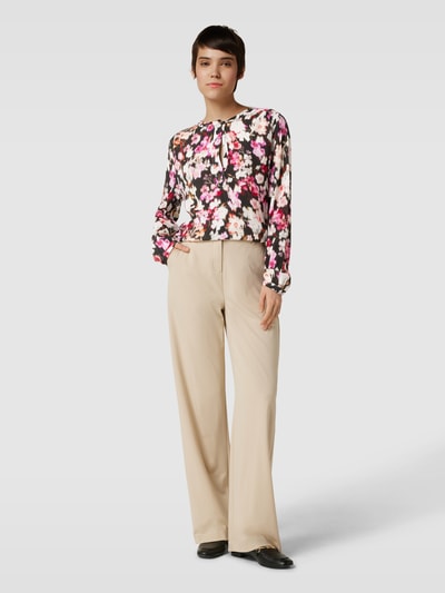 Christian Berg Woman Blouseshirt van viscose met bloemenmotief Zwart - 1