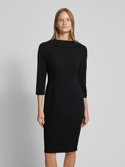 Adrianna Papell Knielanges Cocktailkleid mit 3/4-Arm Black 4