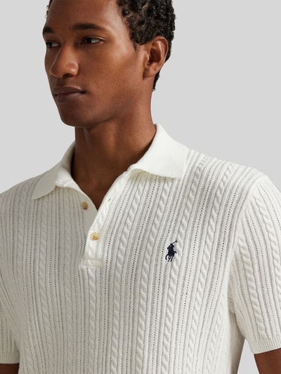 Polo Ralph Lauren Regular Fit Poloshirt aus reiner Baumwolle Weiss 3
