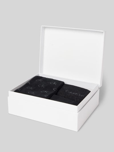 CK Calvin Klein Socken mit Label-Detail inklusive Geschenkbox im 3er-Pack Black 3