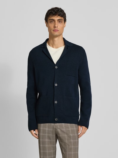Marc O'Polo Regular Fit Strick-Sakko aus reiner Baumwolle Marine 4