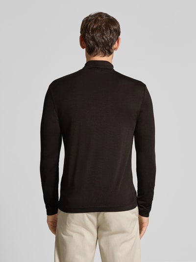 Drykorn Shirt met lange mouwen en col, model 'EMANUEL' Donkerbruin - 5