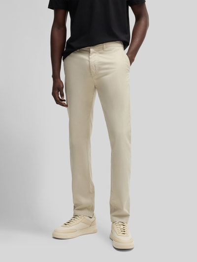 BOSS Orange Chinosy o kroju regular fit z mieszanka bawełny model 'CHINO Regular 1' Beżowy 4
