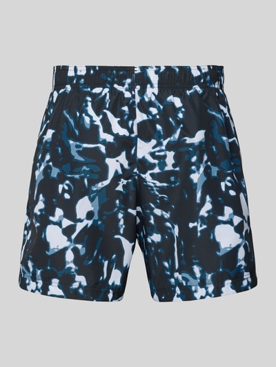 Lacoste Shorts im Allover-Look mit Label-Stitching Dunkelblau 3