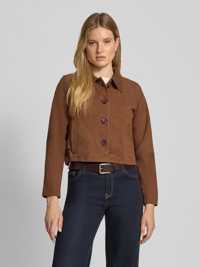 My Essential Wardrobe Regular fit jack van echt chevreau-suède, model 'Petra' Cognac - 4