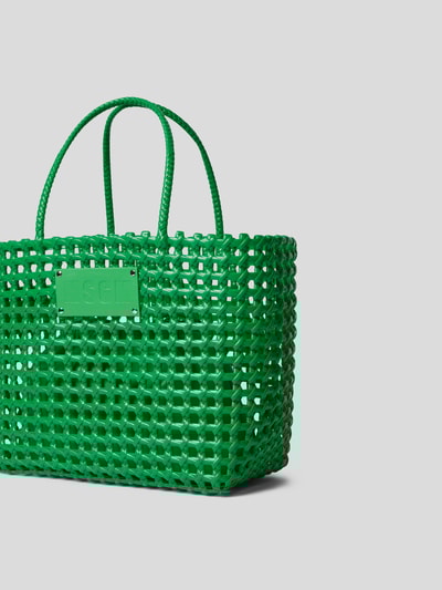 MSGM Shopper in geflochtenem Design Grün 3