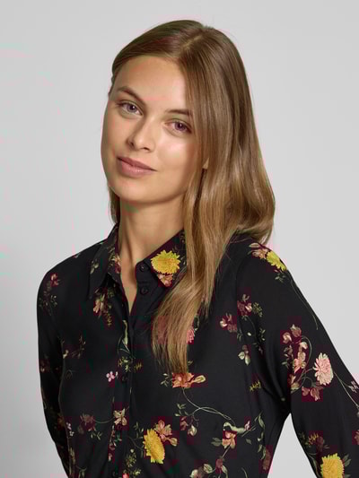 YAS Maxi-jurk met knoopsluiting, model 'SAVANNA' Zwart - 3