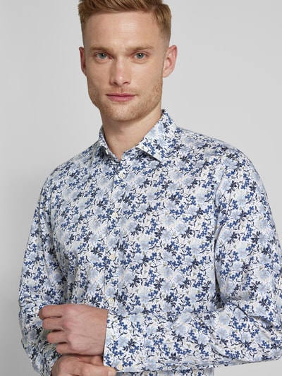 Jake*s Slim fit vrijetijdsoverhemd met all-over bloemenmotief Wit - 3