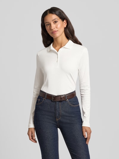 Christian Berg Woman Regular fit poloshirt met knoopsluiting Offwhite - 4