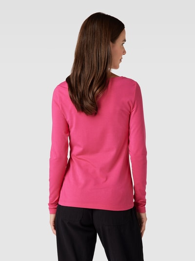 Montego Shirt met lange mouwen met boothals Fuchsia - 5