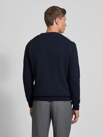 Gant Gebreide pullover met ronde hals Marineblauw - 5