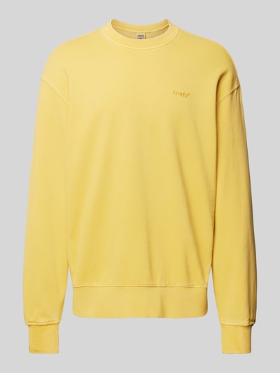 Levi's® Sweatshirt mit Label-Stitching Gelb 2