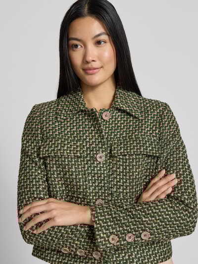 More & More Regular fit jack met platte kraag Groen - 3