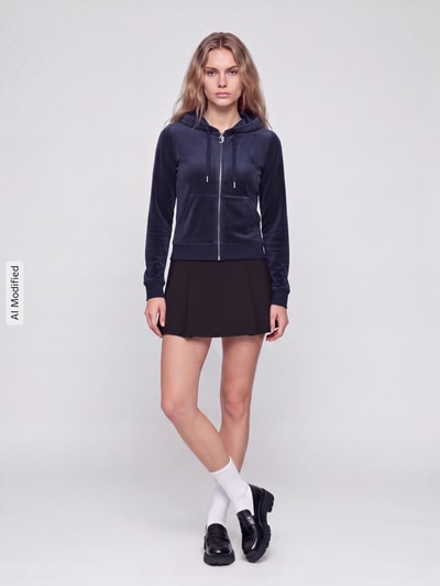 Juicy Couture Bluza rozpinana o aksamitnym wyglądzie Ciemnoniebieski 1