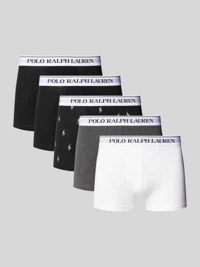 Polo Ralph Lauren Underwear Boxershort met elastische band met label in een set van 5 stuks Antraciet - 1