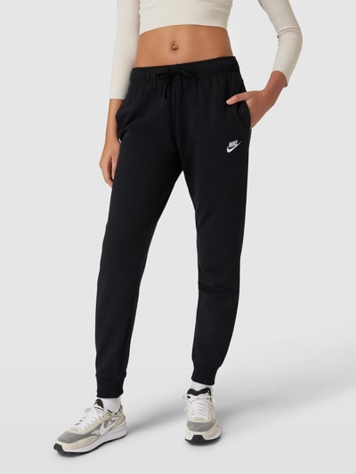 Nike Spodnie dresowe z wyhaftowanym logo Czarny 4