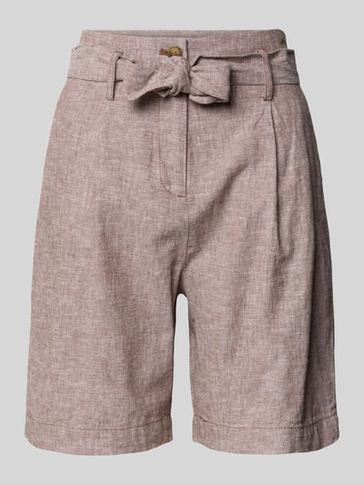 Christian Berg Woman Bermudas mit Stoffgürtel Camel Melange 2