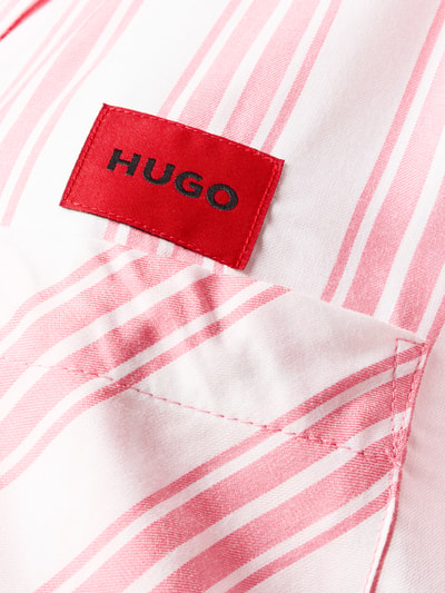 HUGO Piżama z lyocellu z naszywką z logo Mocnoróżowy 2