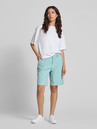 Buena Vista Wide Leg Chino-Shorts mit Eingrifftaschen Tuerkis 1