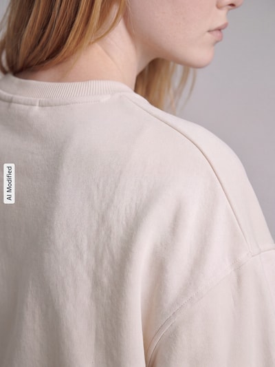 s.Oliver RED LABEL Relaxed Fit Sweatshirt aus Baumwoll-Mix - s.Oliver x Heidi Klum Ecru 3