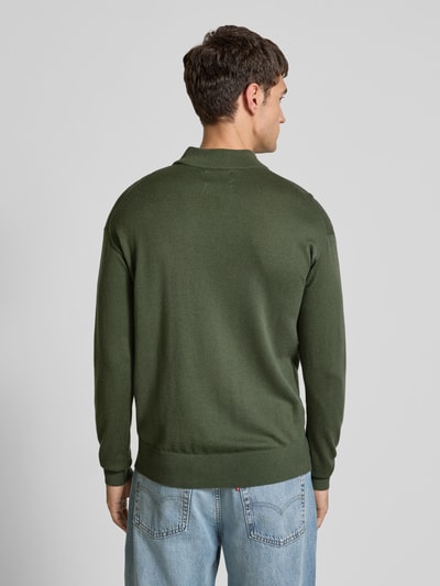 Scotch & Soda Strickpullover mit gerippten Abschlüssen Oliv 5