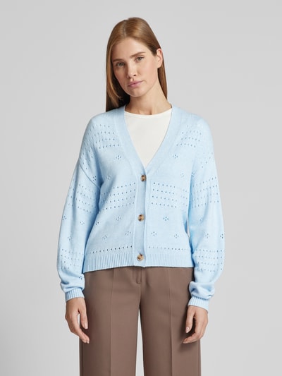 Vila Cardigan mit Lochstickerei Modell 'RIL' Hellblau 4