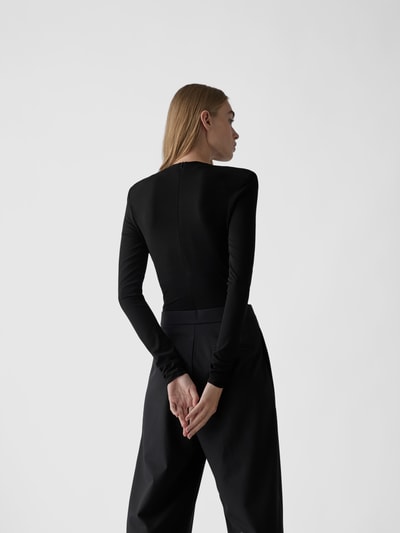 Alexandre Vauthier Body mit Raffungen Schwarz 5
