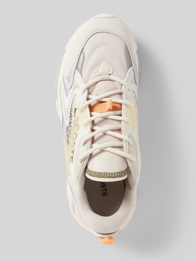 Lacoste Sneaker aus Leder-Textil-Mix mit Schnürung Beige 3