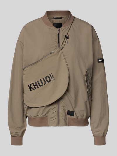 Produktfoto, Jacke mit Pattentaschen Modell 'FACEE' von khujo in Beige, Reißverschluss, Stehkragen, Regular Fit, Umhängetasche, glatte Textur