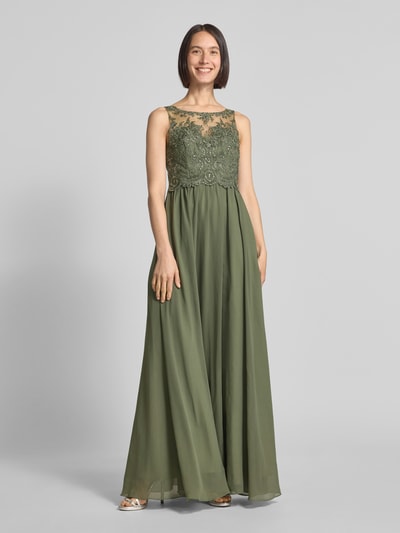 Laona Avondjurk met kant Donkergroen - 4